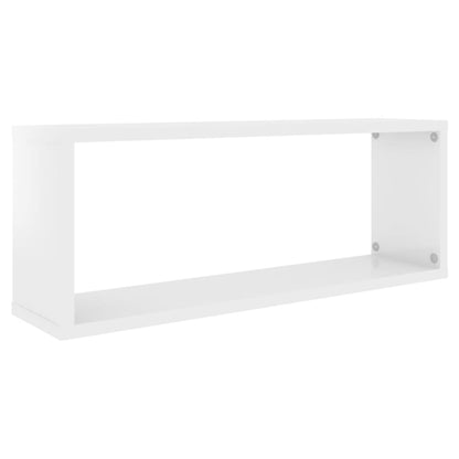 Berkfield Wall Cube Shelf 4 pcs High Gloss White 60x15x23 cm Engineered Wood