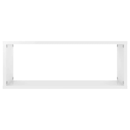 Berkfield Wall Cube Shelf 4 pcs High Gloss White 60x15x23 cm Engineered Wood