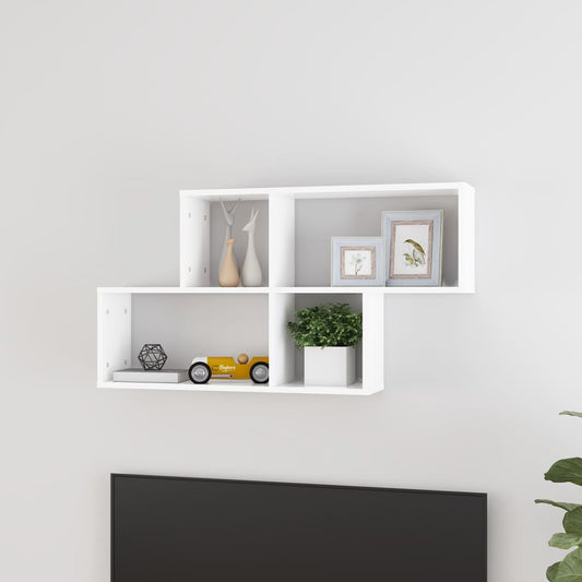 Berkfield Wall Shelf White 100x18x53 cm Engineered Wood