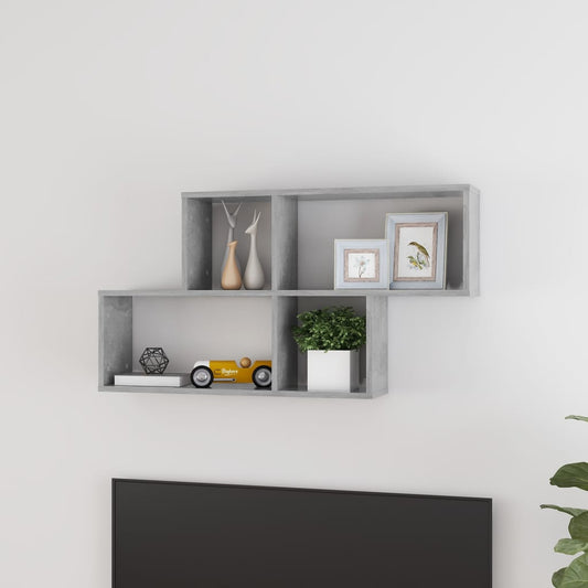 Berkfield Wall Shelf Concrete Grey 100x18x53 cm Engineered Wood