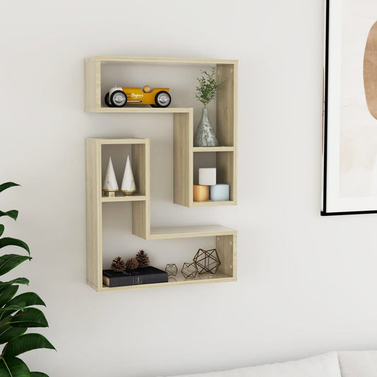 Berkfield Wall Shelf 2 pcs Sonoma Oak 50x15x50 cm Engineered Wood
