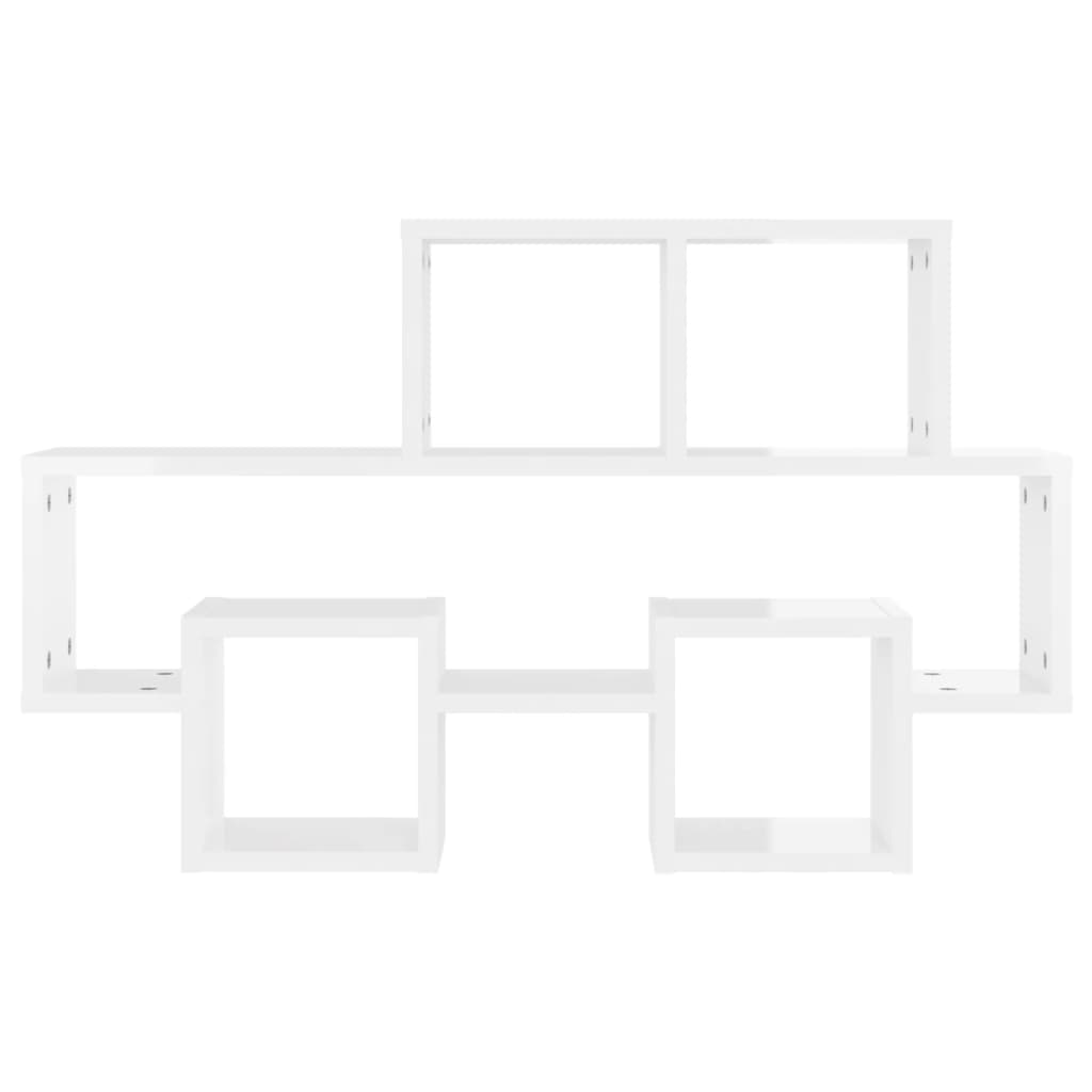 Berkfield Car-shaped Wall Shelf High Gloss White 82x15x51 cm Engineered Wood