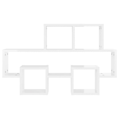 Berkfield Car-shaped Wall Shelf High Gloss White 82x15x51 cm Engineered Wood