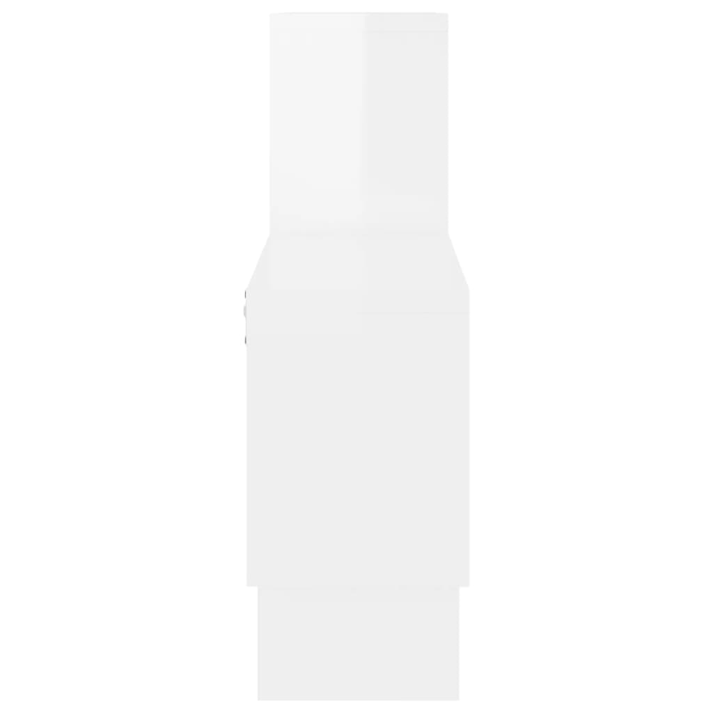 Berkfield Car-shaped Wall Shelf High Gloss White 82x15x51 cm Engineered Wood