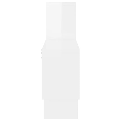 Berkfield Car-shaped Wall Shelf High Gloss White 82x15x51 cm Engineered Wood