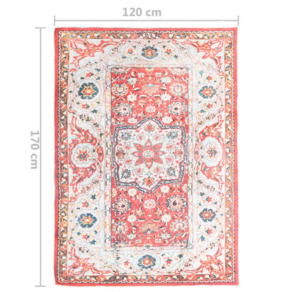 Berkfield Printed Rug Washable Foldable Multicolour 120x170 cm Polyester