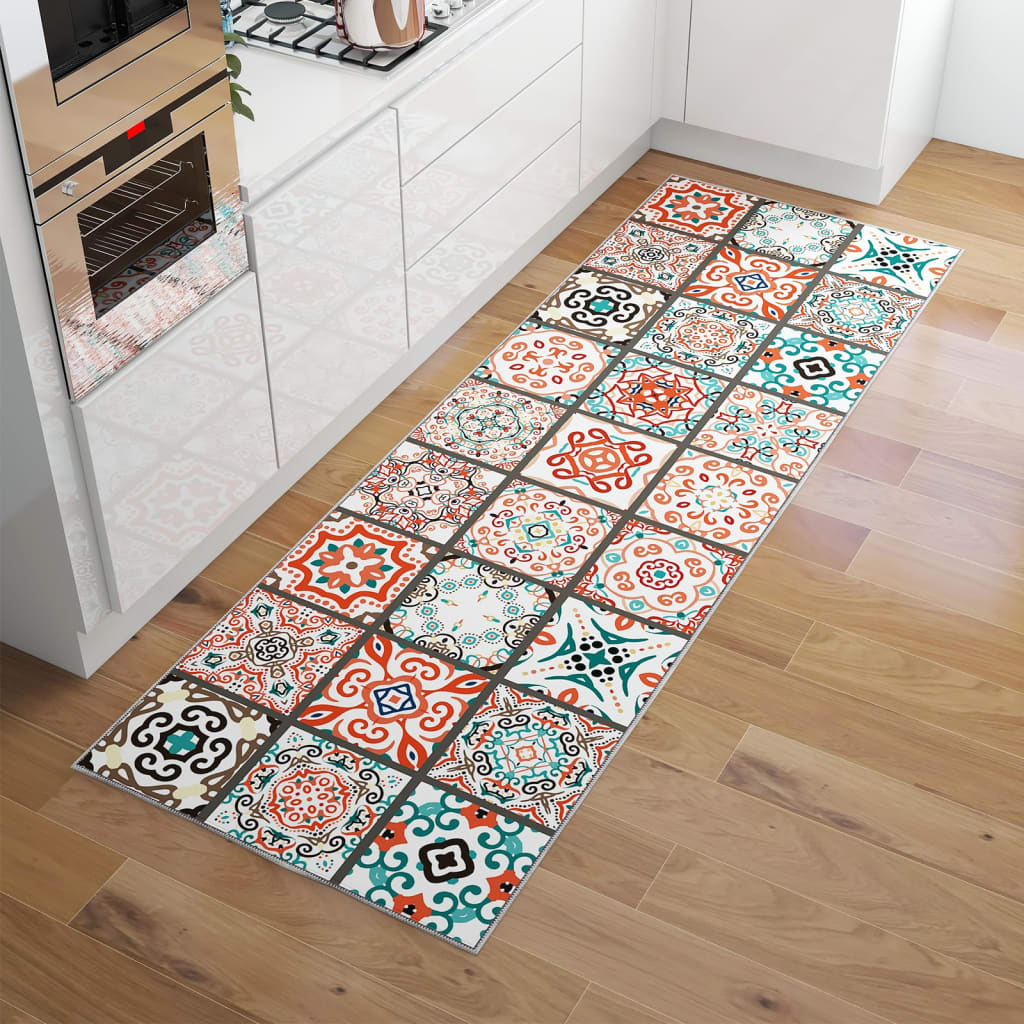 Berkfield Printed Carpet Runner Washable Foldable 100x300 cm Polyester