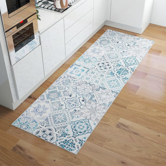 Berkfield Printed Carpet Runner Washable Foldable 100x300 cm Polyester