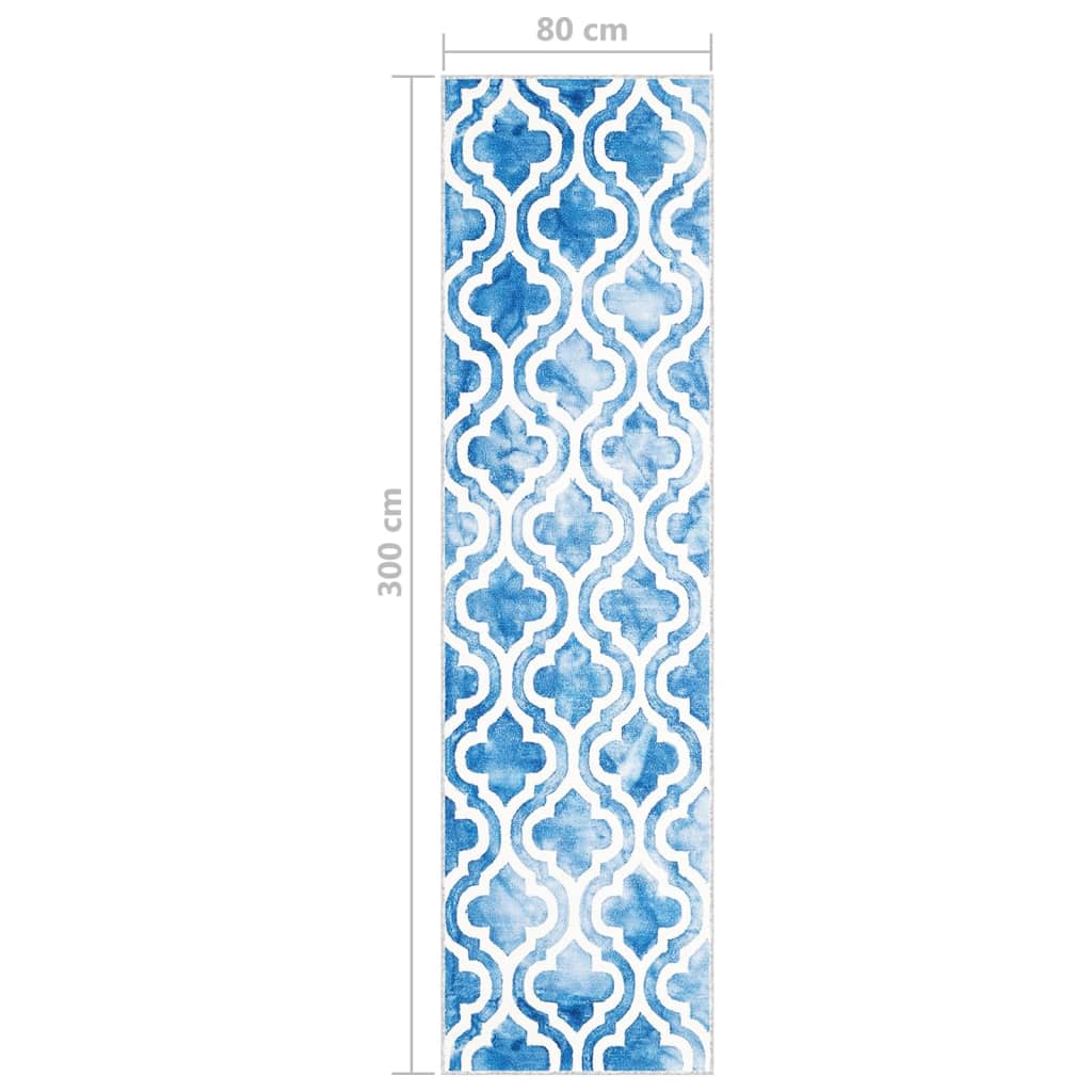 Berkfield Printed Carpet Runner Washable Foldable 80x300 cm Polyester