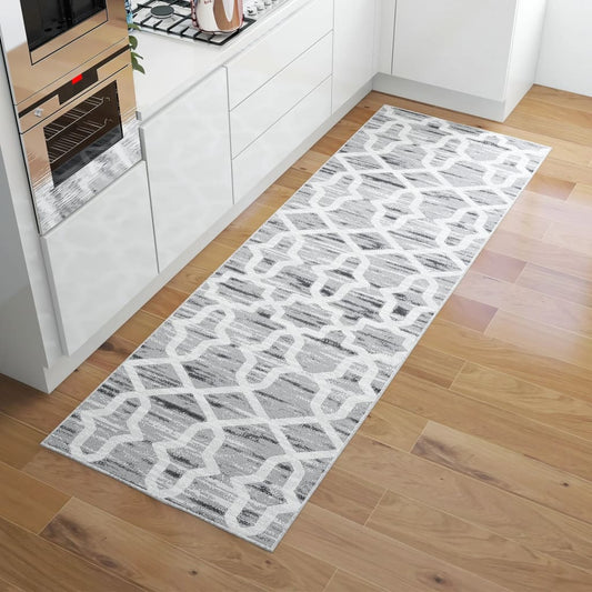 Berkfield Printed Carpet Runner Washable Foldable 100x300 cm Polyester