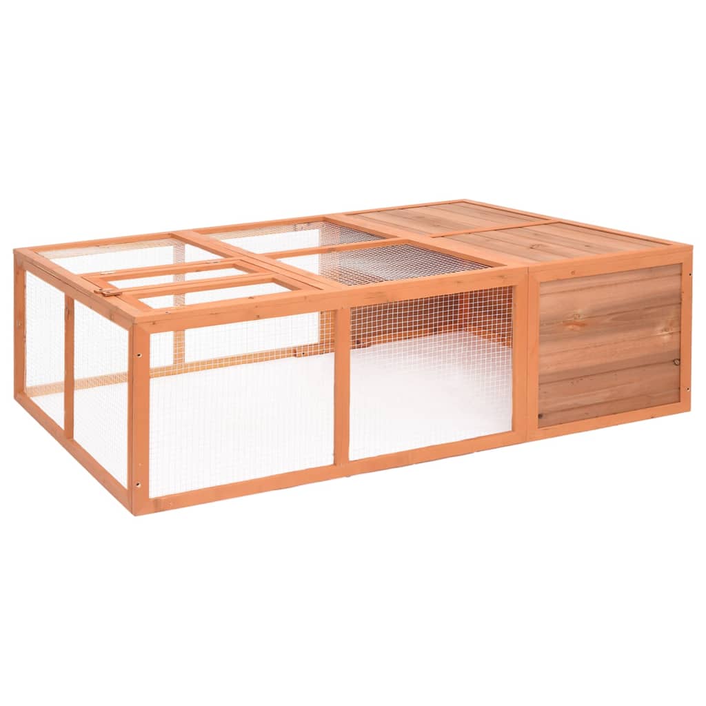 Berkfield Garden Animal Cage 150x100x50 cm Solid Firwood