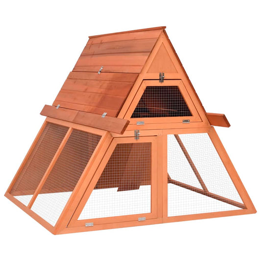 Berkfield Rabbit Hutch 152x127x109.5 cm Solid Firwood