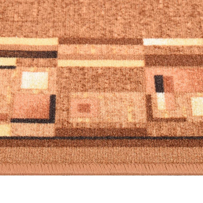 Berkfield Carpet Runner Brown 100x450 cm Anti Slip