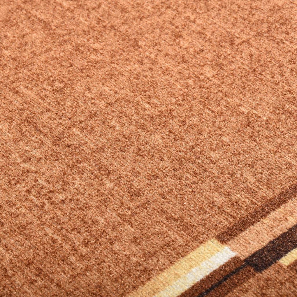 Berkfield Carpet Runner Brown 100x450 cm Anti Slip