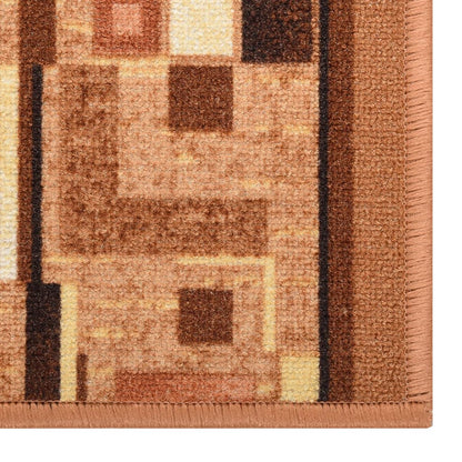 Berkfield Carpet Runner Brown 100x450 cm Anti Slip