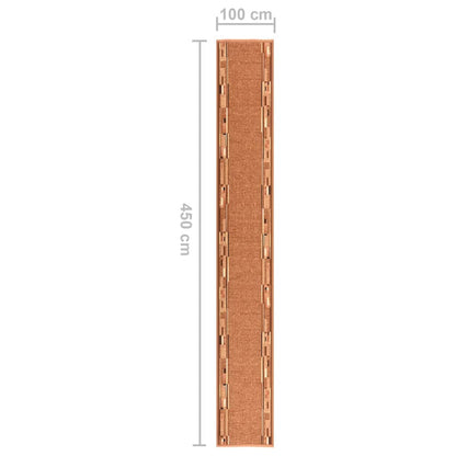Berkfield Carpet Runner Brown 100x450 cm Anti Slip