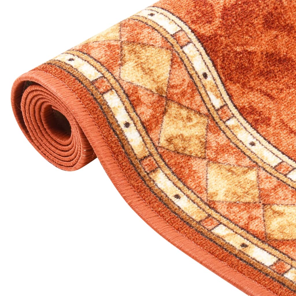 Berkfield Carpet Runner Terracotta 100x250 cm Anti Slip