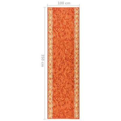 Berkfield Carpet Runner Terracotta 100x350 cm Anti Slip