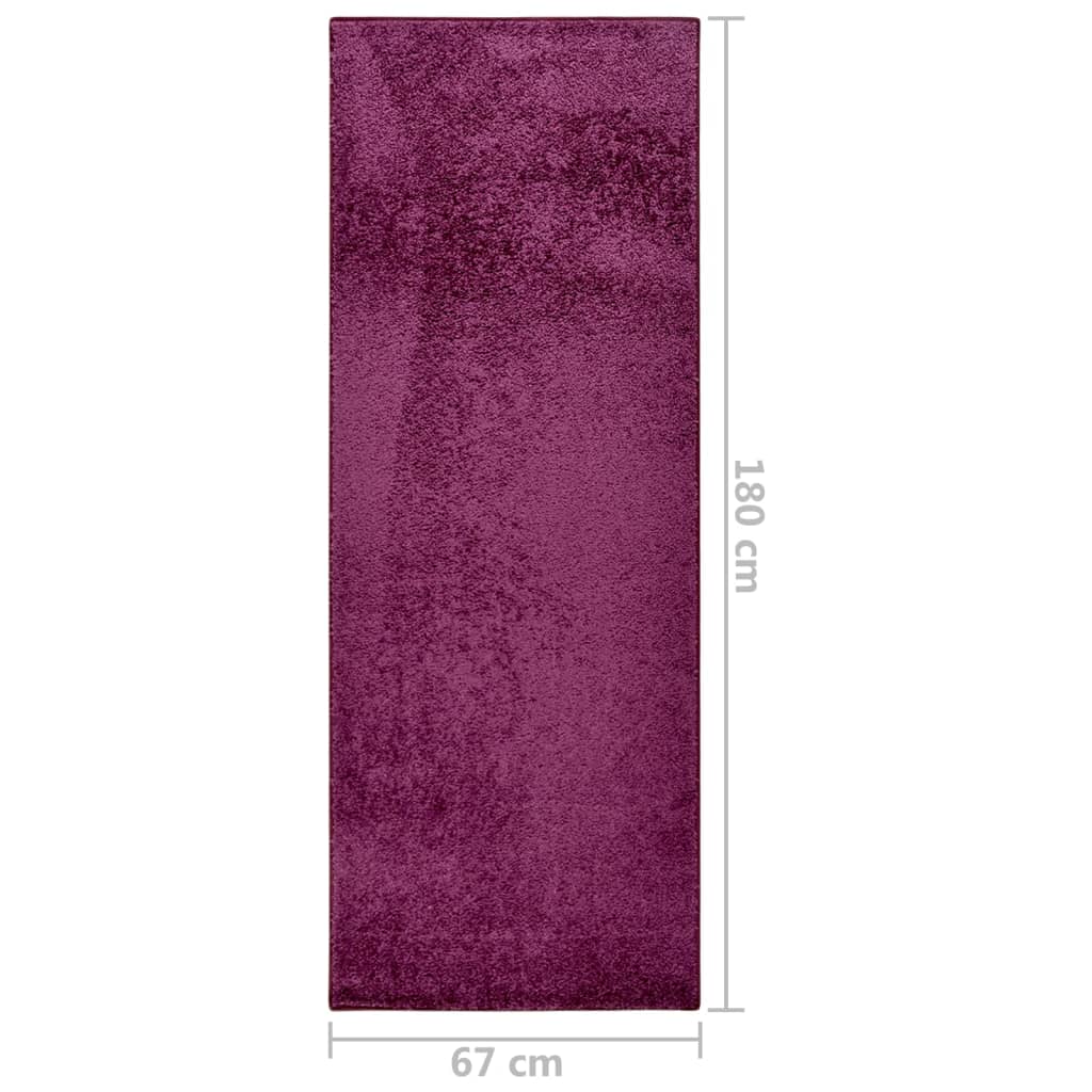 Berkfield Soft Pile Rug Anti-slip 67x180 cm Purple