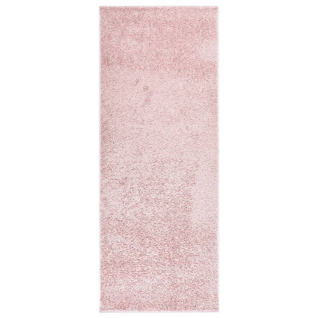 Berkfield Soft Pile Rug Anti-slip 57x150 cm Pink