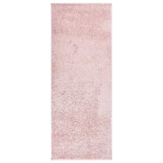 Berkfield Soft Pile Rug Anti-slip 57x150 cm Pink