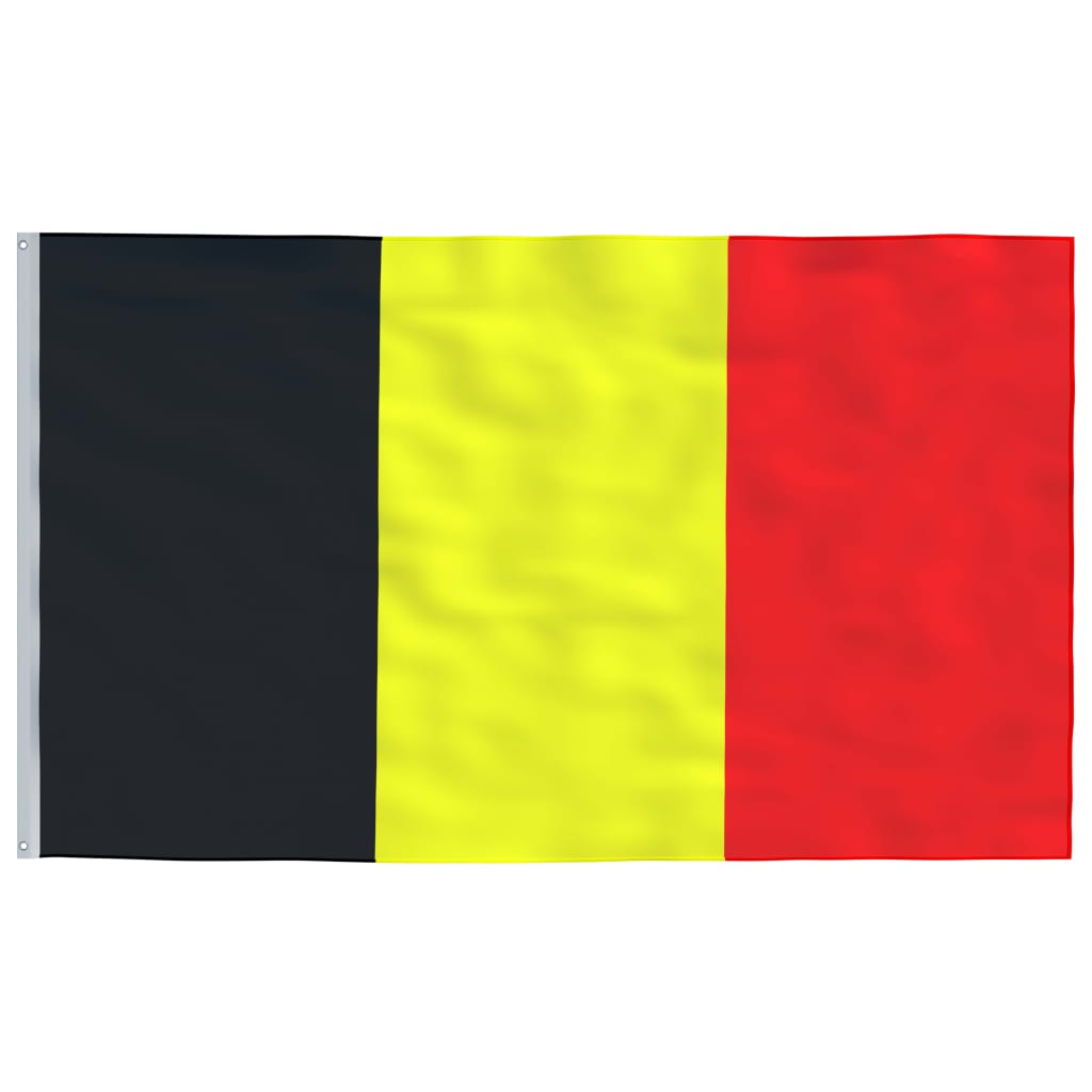 Berkfield Belgium Flag and Pole Aluminium 4 m