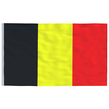 Berkfield Belgium Flag and Pole Aluminium 4 m