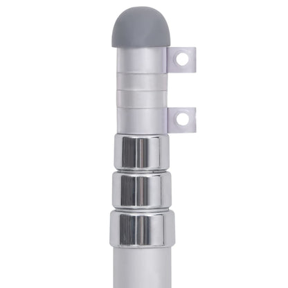 Berkfield Denmark Flag and Pole Aluminium 4 m