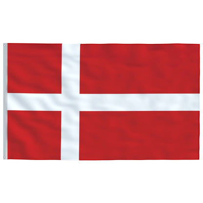 Berkfield Denmark Flag and Pole Aluminium 4 m
