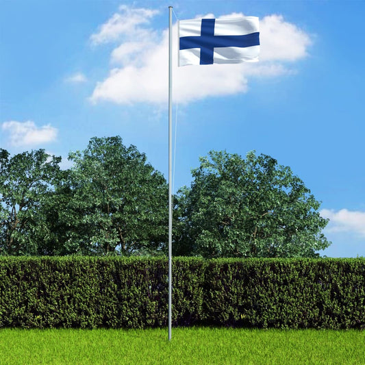 Berkfield Finland Flag and Pole Aluminium 4 m