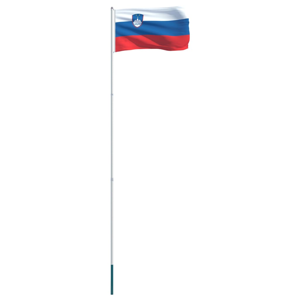 Berkfield Slovenia Flag and Pole Aluminium 4 m