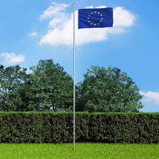 Berkfield Europe Flag and Pole Aluminium 4 m