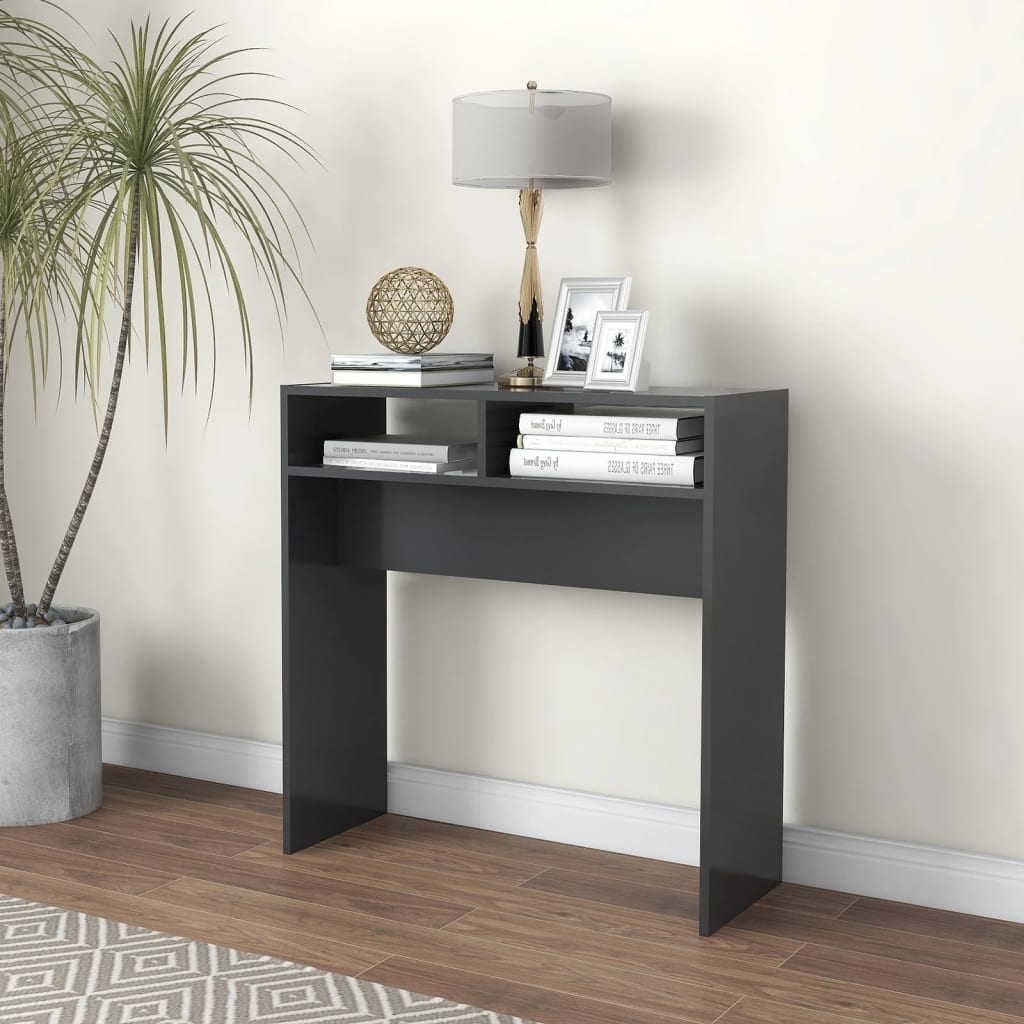 Berkfield Console Table Grey 78x30x80 cm Engineered Wood