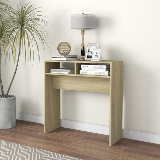 Berkfield Console Table Sonoma Oak 78x30x80 cm Engineered Wood