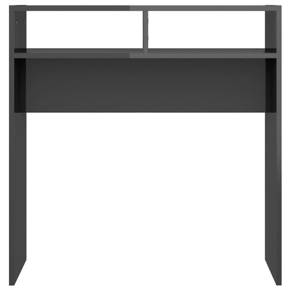 Berkfield Console Table High Gloss Grey 78x30x80 cm Engineered Wood