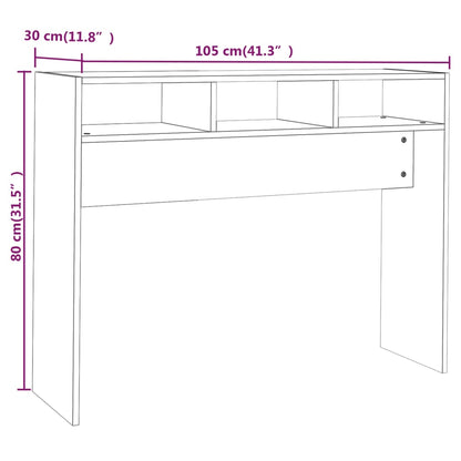 Berkfield Console Table Black 105x30x80 cm Engineered Wood