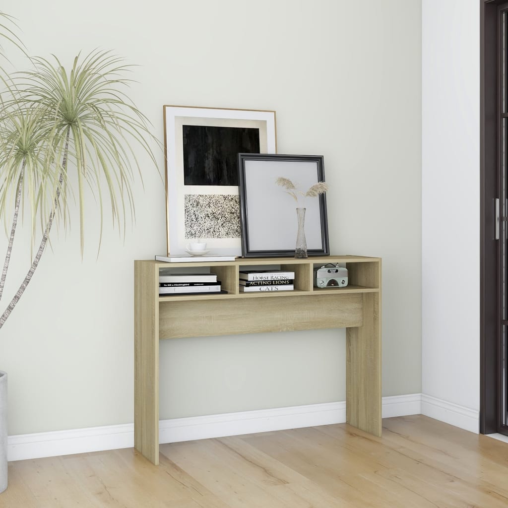 Berkfield Console Table Sonoma Oak 105x30x80 cm Engineered Wood