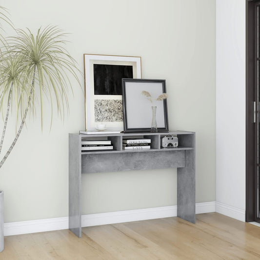 Berkfield Console Table Concrete Grey 105x30x80 cm Engineered Wood