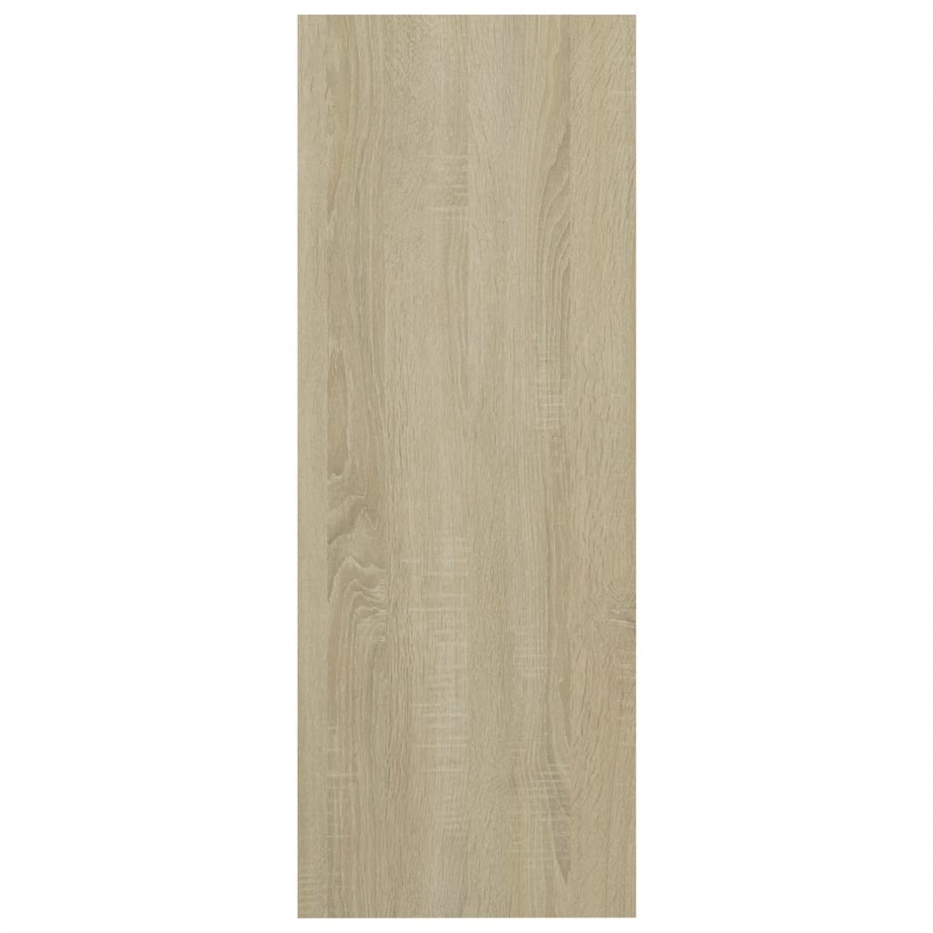 Berkfield Console Table White & Sonoma Oak 105x30x80 cm Engineered Wood