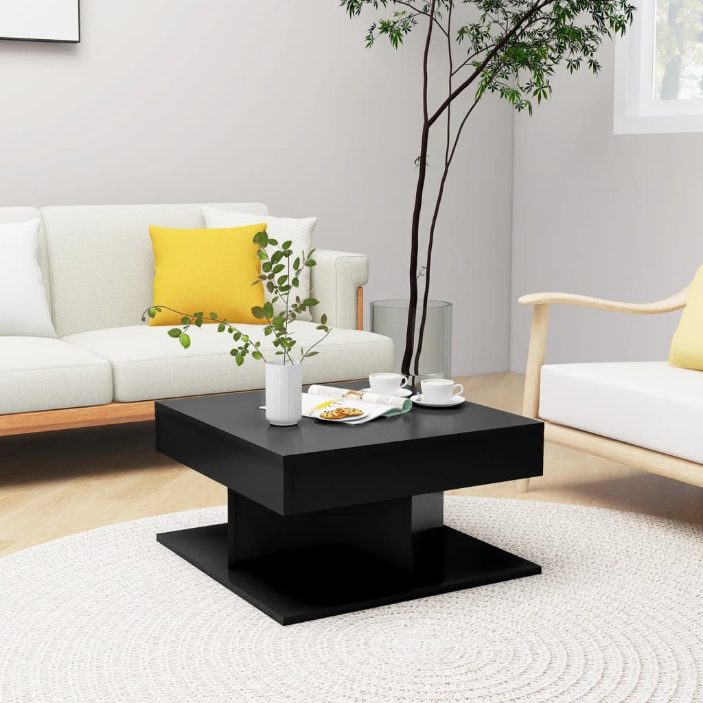 Berkfield Coffee Table Black 57x57x30 cm Engineered Wood