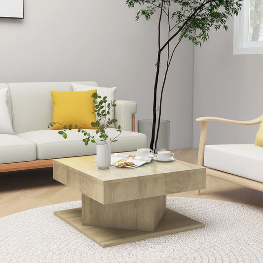 Berkfield Coffee Table Sonoma Oak 57x57x30 cm Engineered Wood