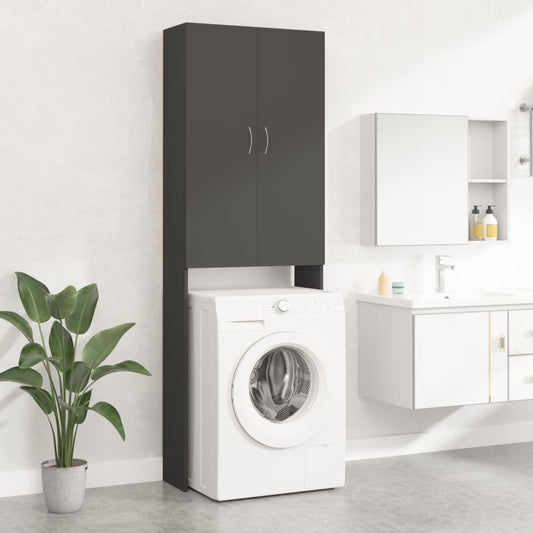 Berkfield Washing Machine Cabinet Grey 64x25.5x190 cm