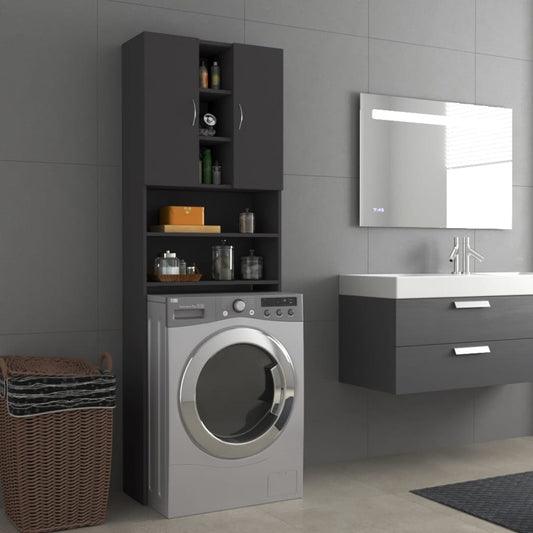 Berkfield Washing Machine Cabinet Grey 64x25.5x190 cm