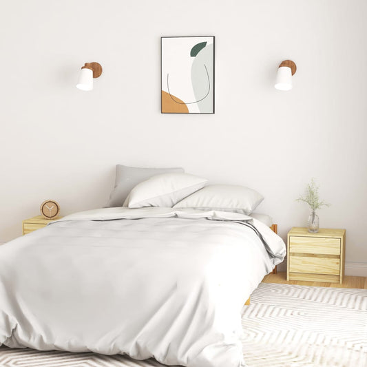 Berkfield Bedside Cabinets 2 pcs 40x30.5x35.5 cm Solid Pine Wood