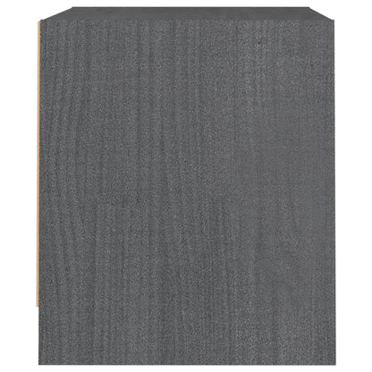 Berkfield Bedside Cabinet Grey 40x30.5x35.5 cm Solid Pine Wood
