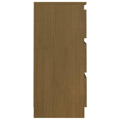 Berkfield Bedside Cabinet Honey Brown 40x29.5x64 cm Solid Pine Wood