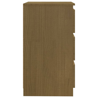 Berkfield Bedside Cabinet Honey Brown 60x36x64 cm Solid Pinewood