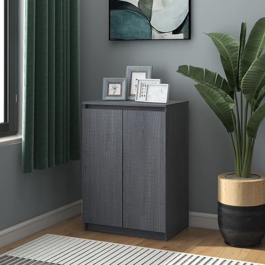 Berkfield Sideboard Grey 60x36x84 cm Solid Pinewood