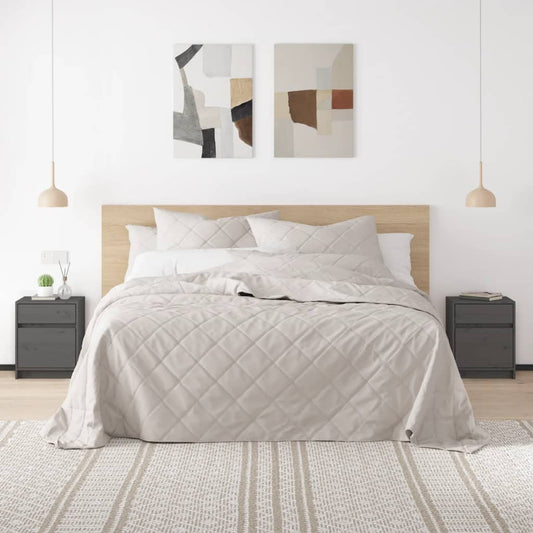 Berkfield Bedside Cabinet Grey 40x31x50 cm Solid Pinewood