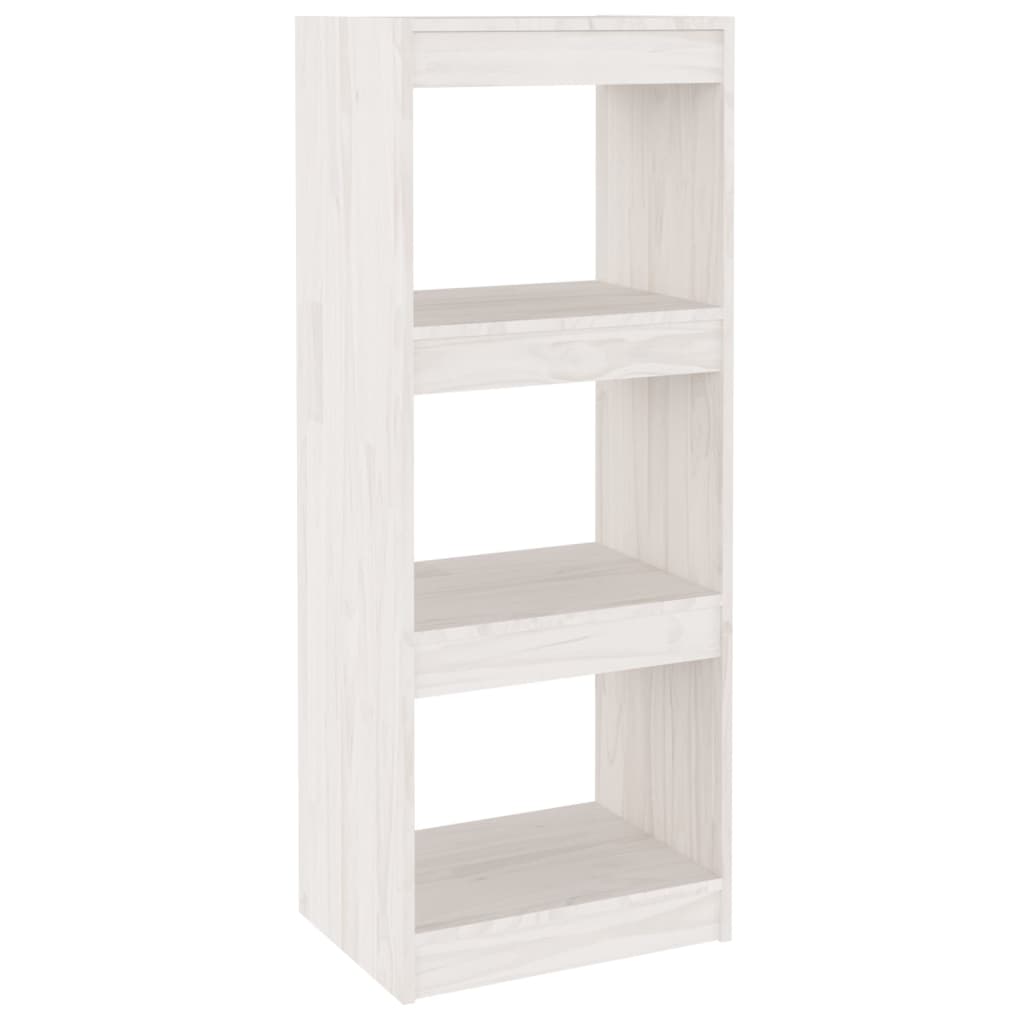 Berkfield Book Cabinet/Room Divider White 40x30x103.5 cm Solid Pinewood